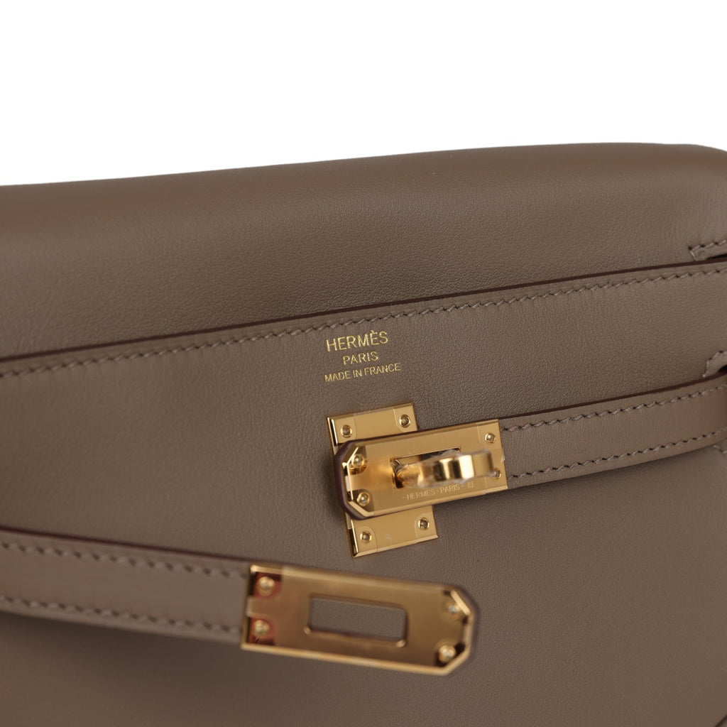 Kelly Moove Etoupe Swift Gold Hardware
