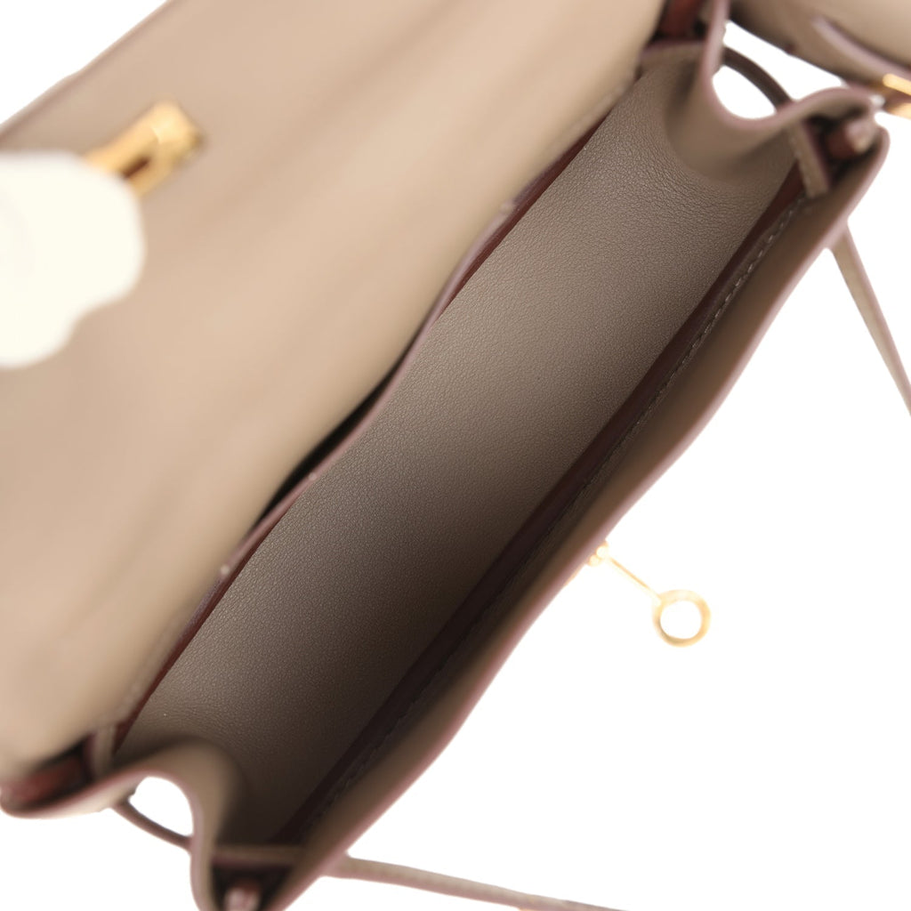 Kelly Moove Etoupe Swift Gold Hardware