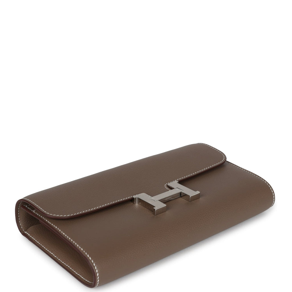 Constance Wallet To Go Etoupe Evercolor Palladium Hardware