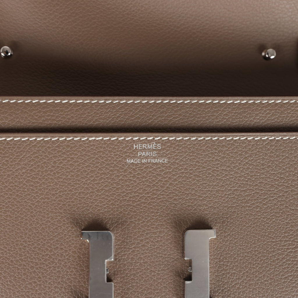 Constance Wallet To Go Etoupe Evercolor Palladium Hardware