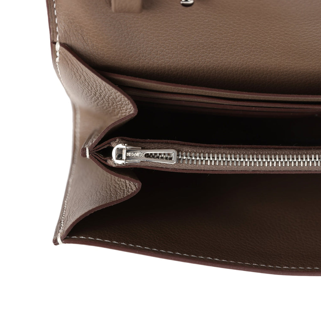Constance Wallet To Go Etoupe Evercolor Palladium Hardware