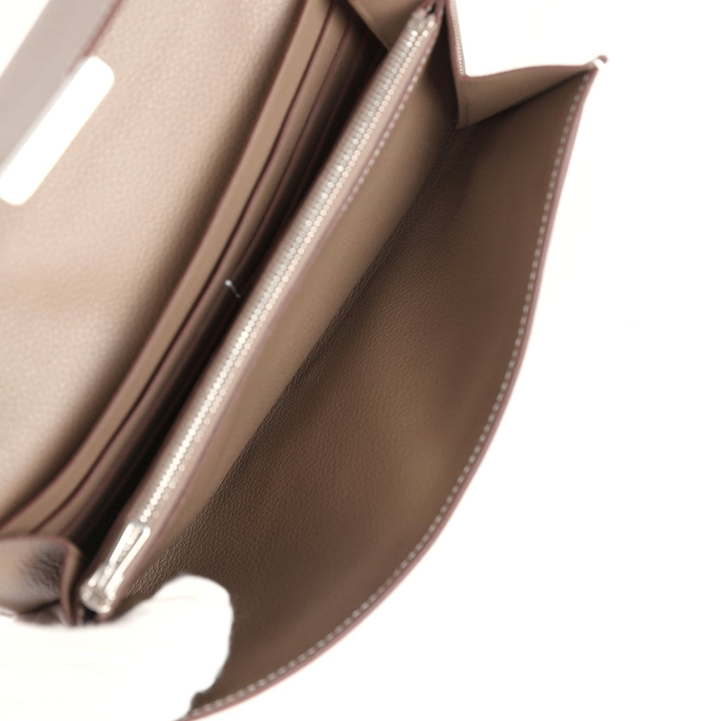 Constance Wallet To Go Etoupe Evercolor Palladium Hardware