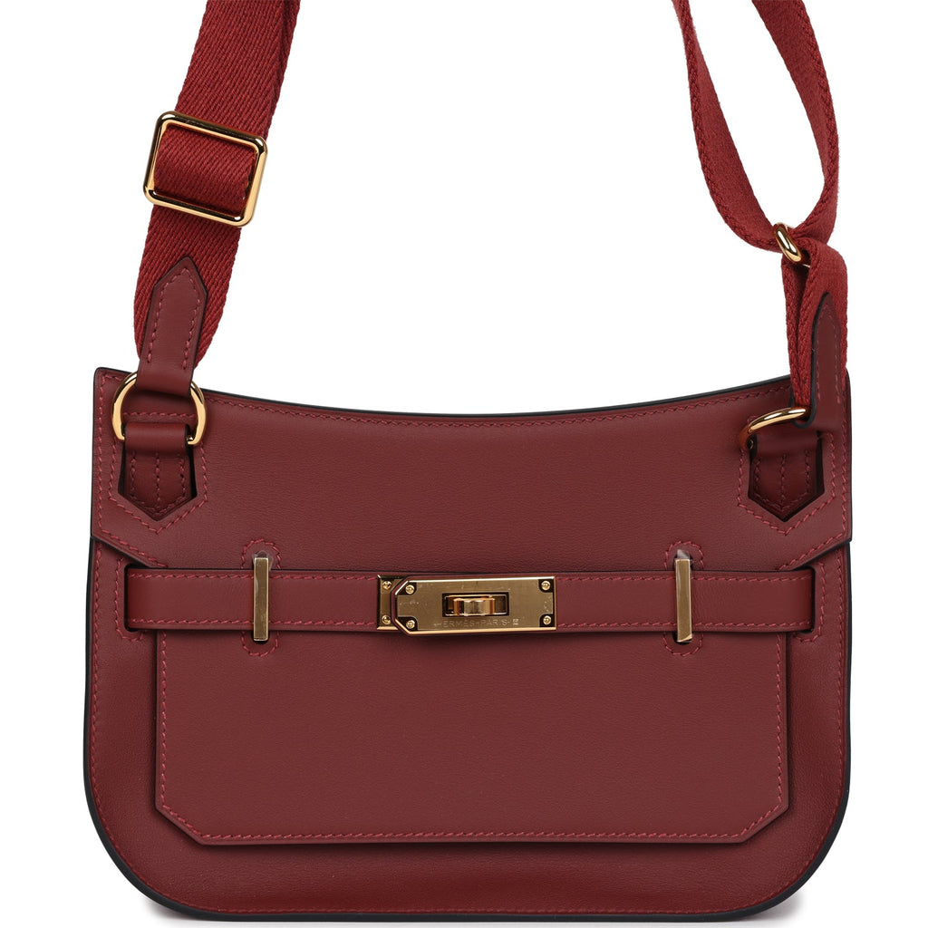 Mini Jypsiere Rouge H Swift Gold Hardware