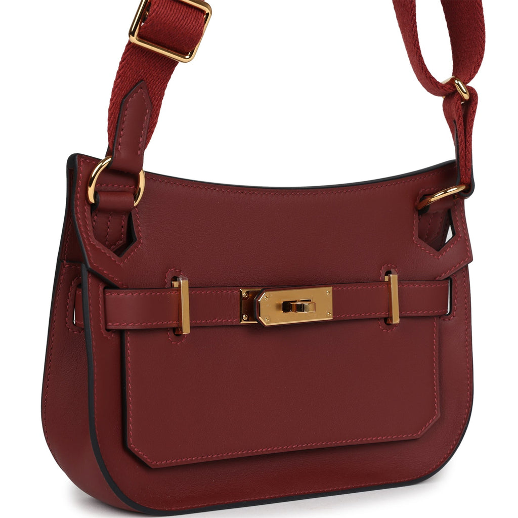 Mini Jypsiere Rouge H Swift Gold Hardware