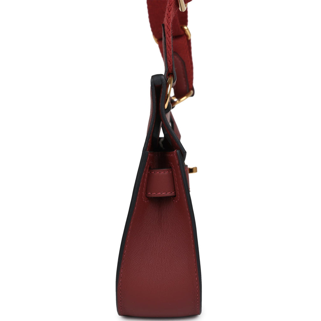 Mini Jypsiere Rouge H Swift Gold Hardware