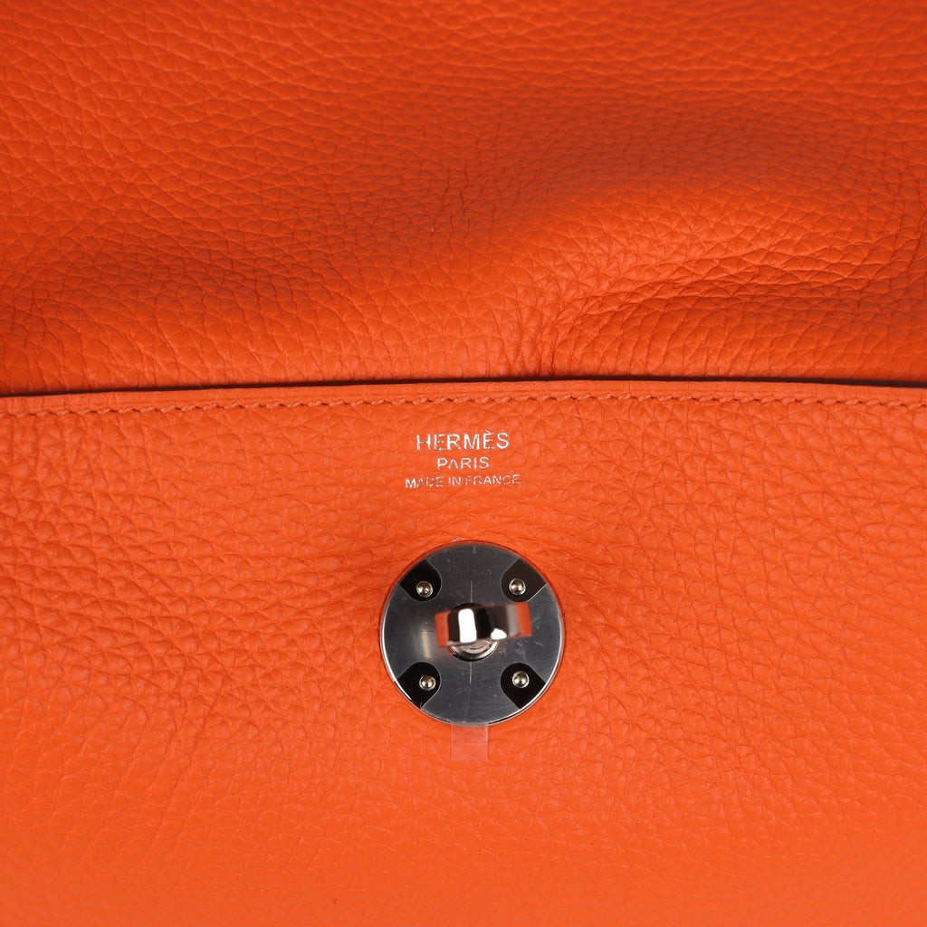 Lindy 26 Orange Minium Clemence Palladium Hardware