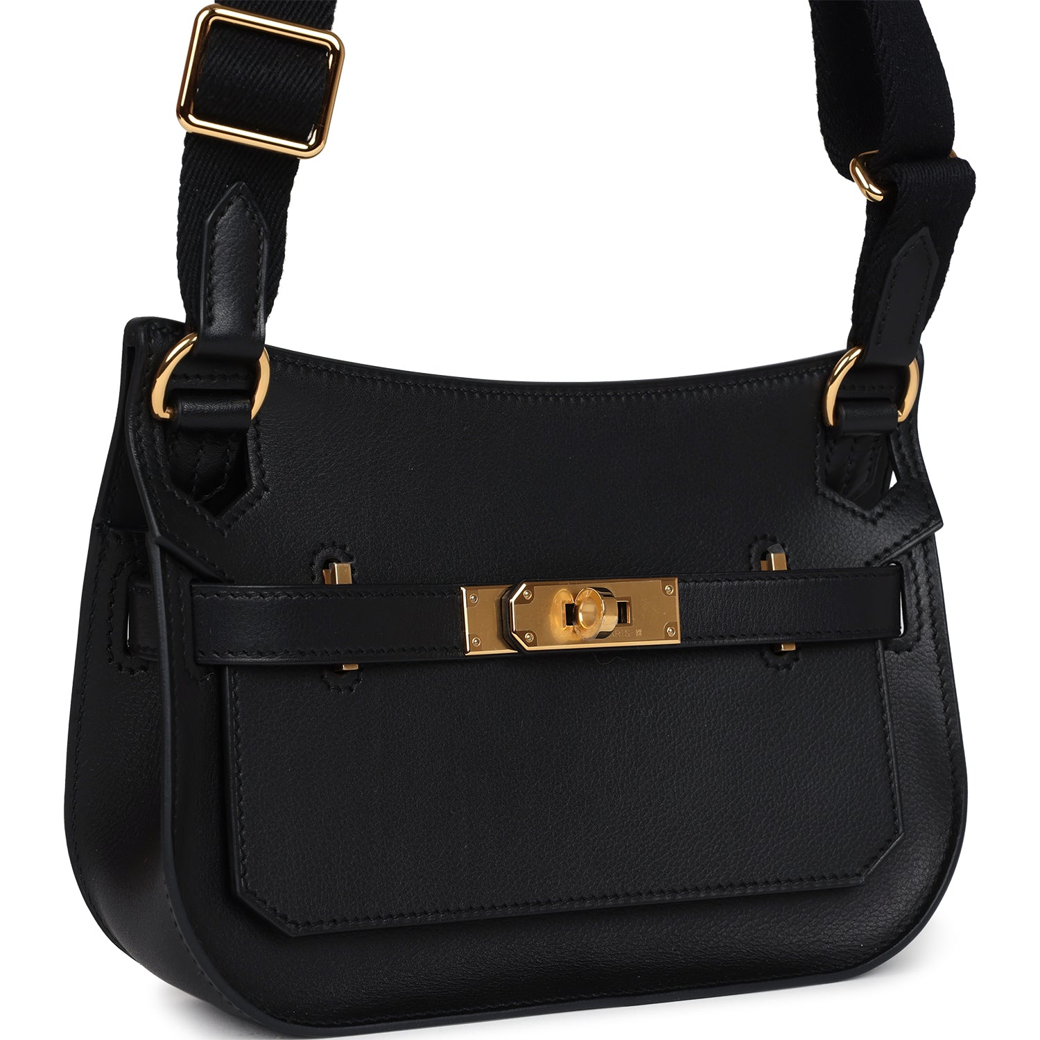 Mini Jypsiere Black Evergrain Gold Hardware