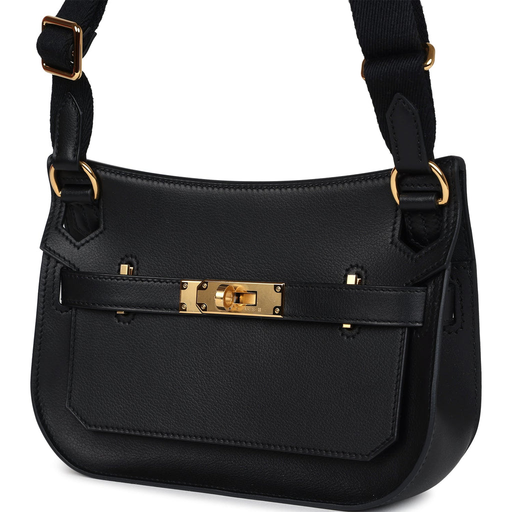 Mini Jypsiere Black Evergrain Gold Hardware