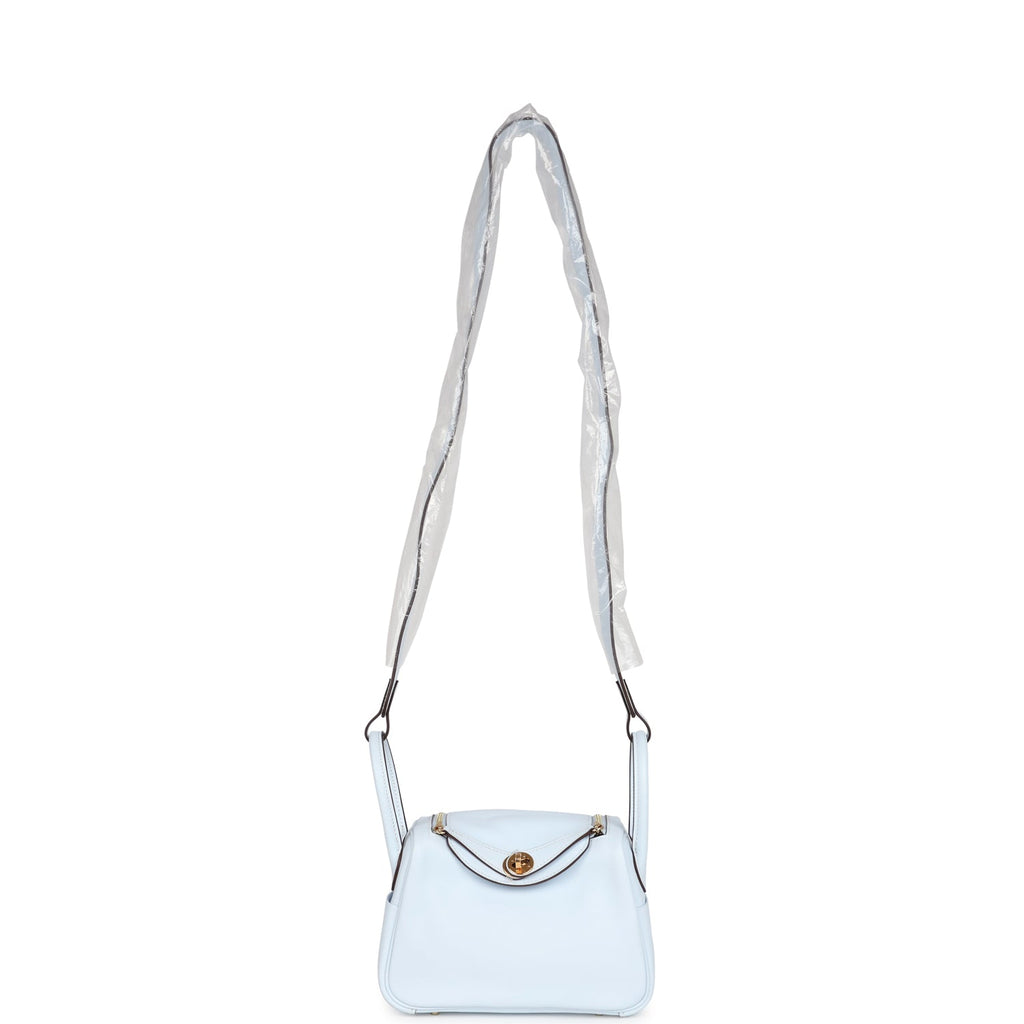 Mini Lindy Bleu Brume Swift Gold Hardware