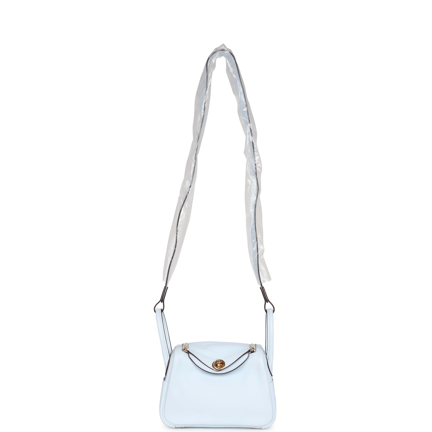 Mini Lindy Bleu Brume Swift Gold Hardware