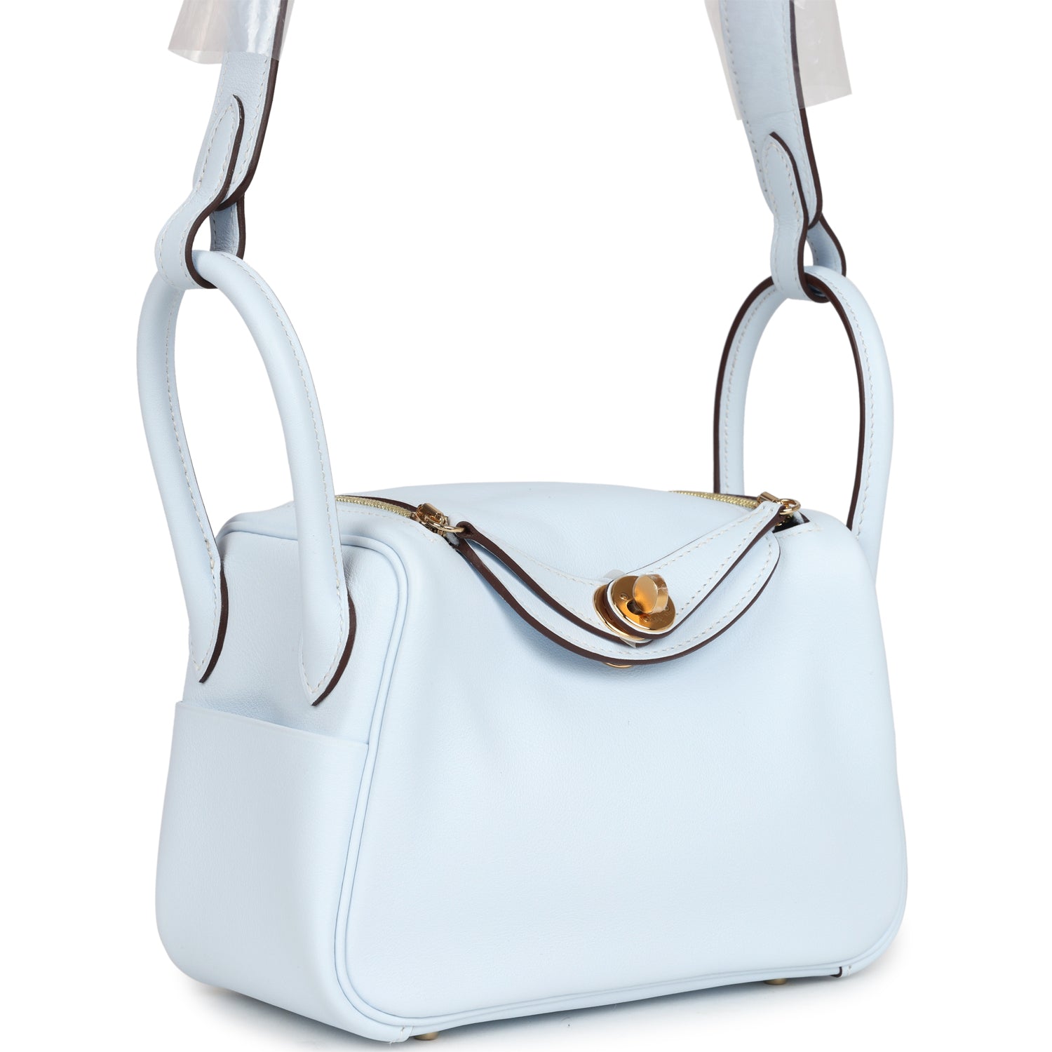 Mini Lindy Bleu Brume Swift Gold Hardware