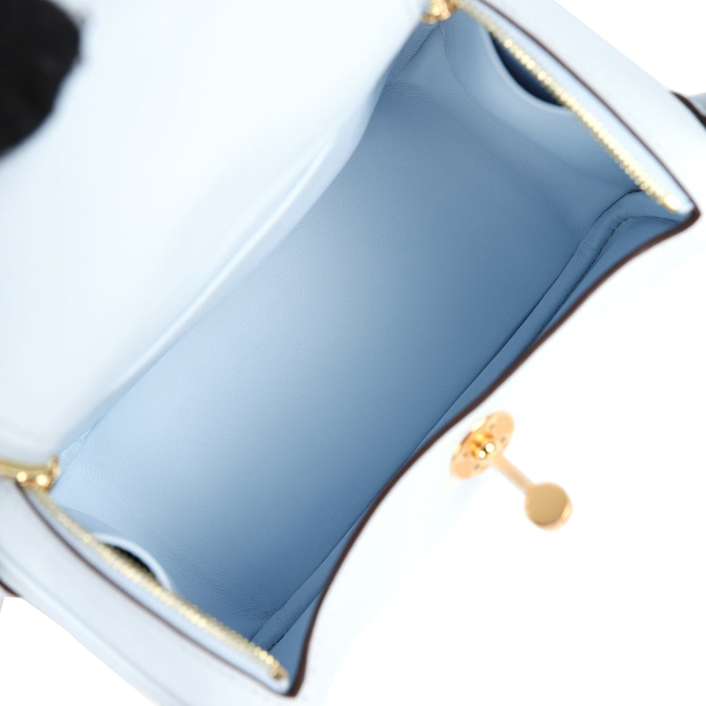 Mini Lindy Bleu Brume Swift Gold Hardware