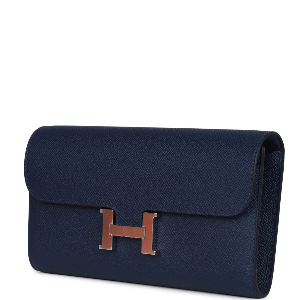 Constance Wallet To Go Bleu Navy Epsom Palladium Hardware