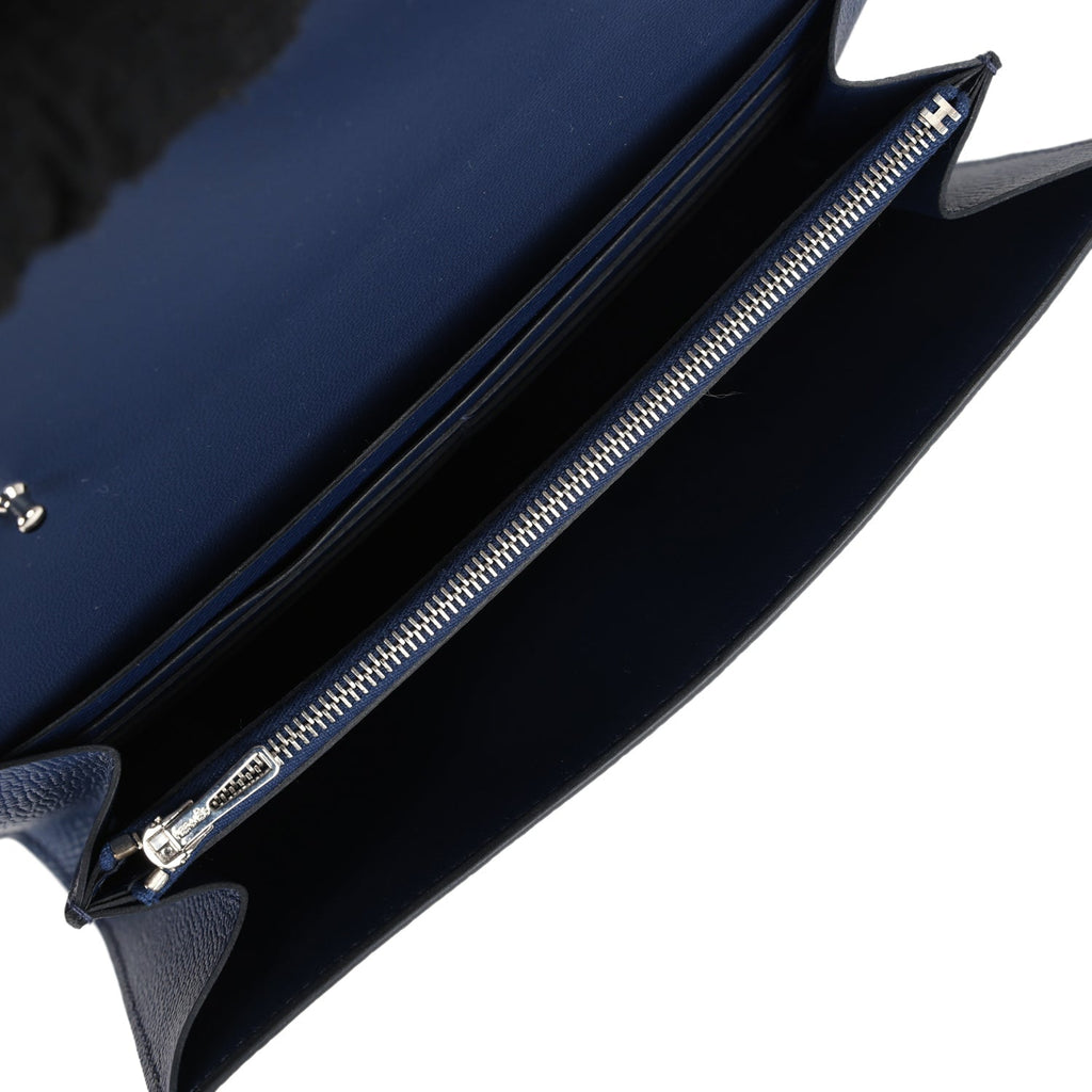 Constance Wallet To Go Bleu Navy Epsom Palladium Hardware