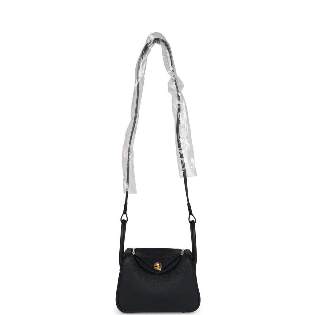 Mini Lindy II Black Clemence Gold Hardware