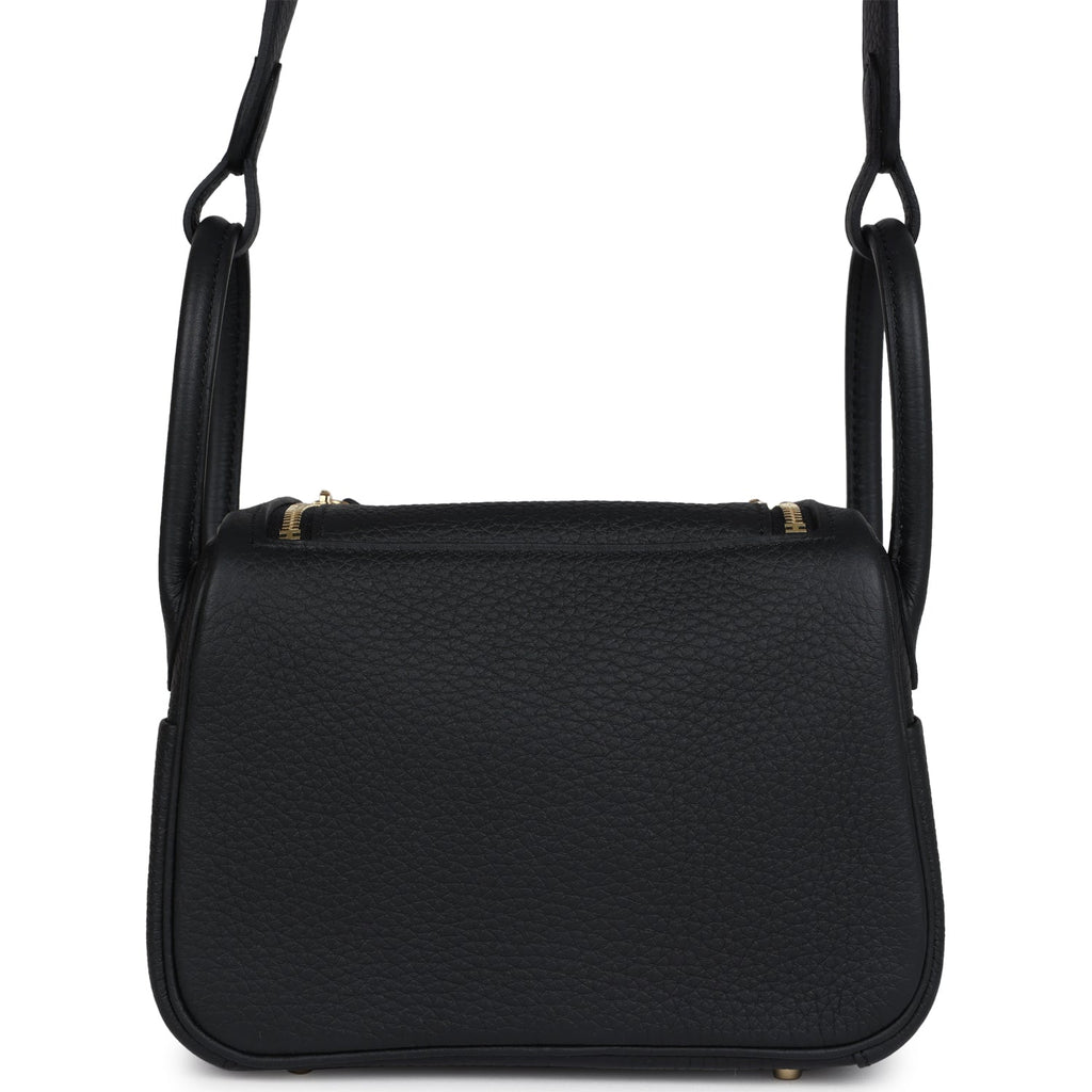 Mini Lindy II Black Clemence Gold Hardware