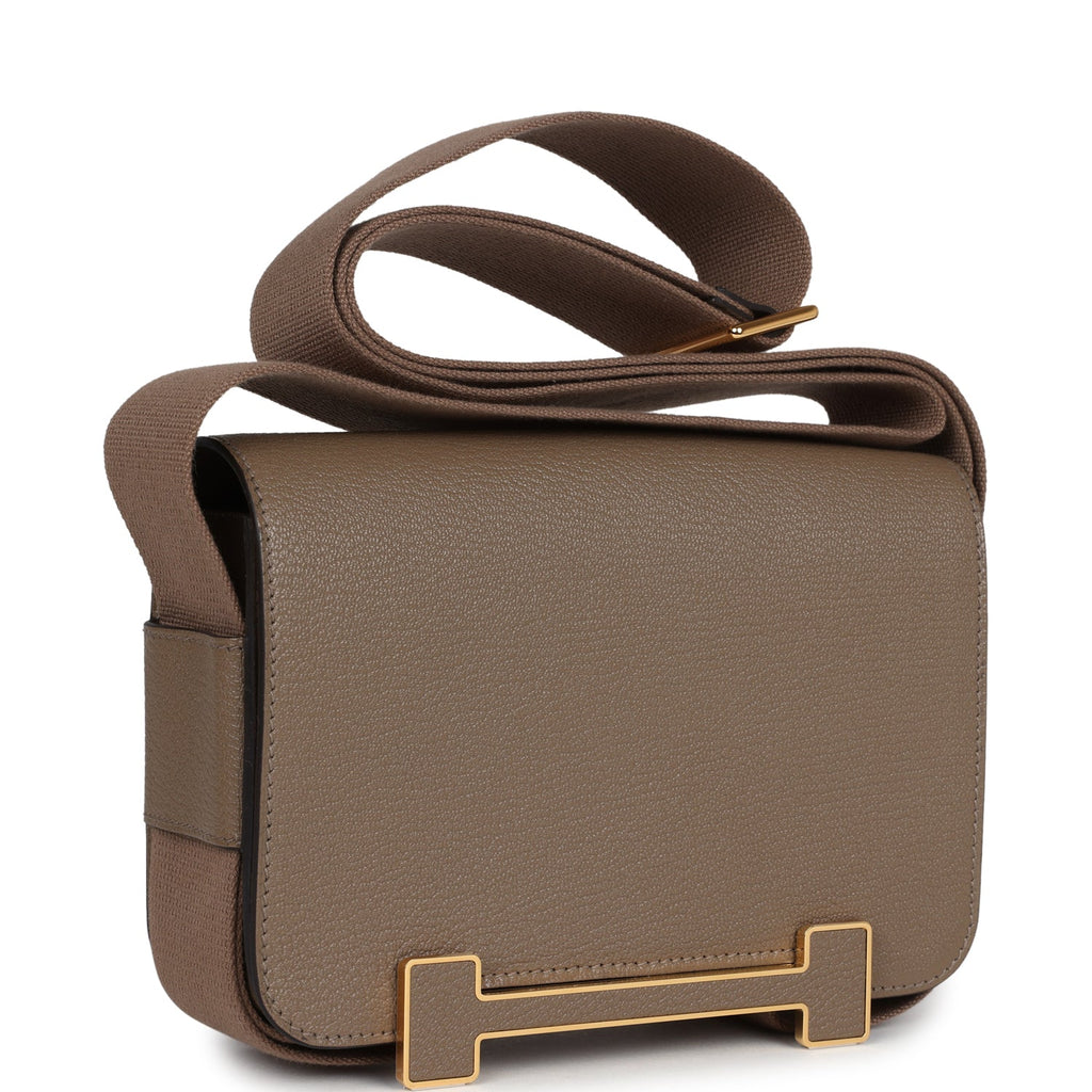 Geta Etoupe Chevre Gold Hardware