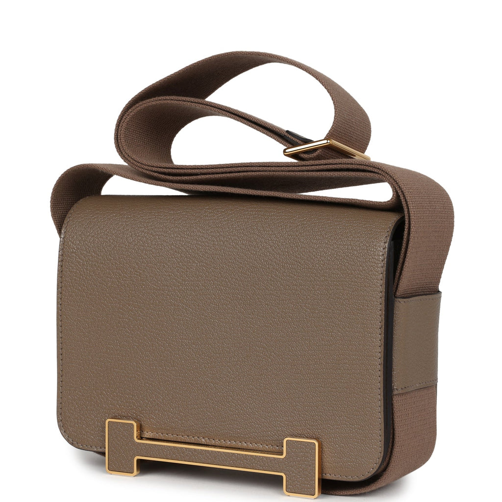 Geta Etoupe Chevre Gold Hardware
