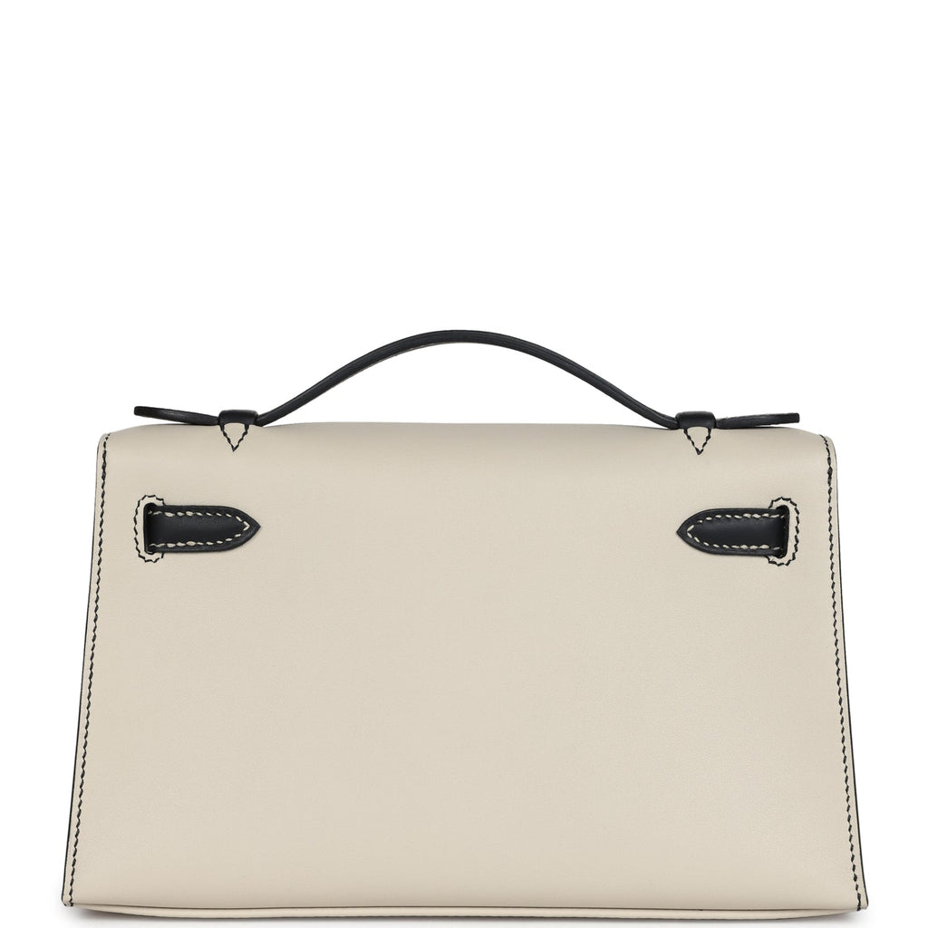 Special Order (HSS) Kelly Pochette Beton and Black Swift Gold Hardware