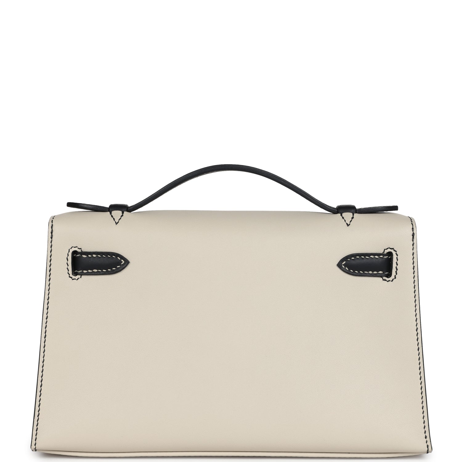 Special Order (HSS) Kelly Pochette Beton and Black Swift Gold Hardware