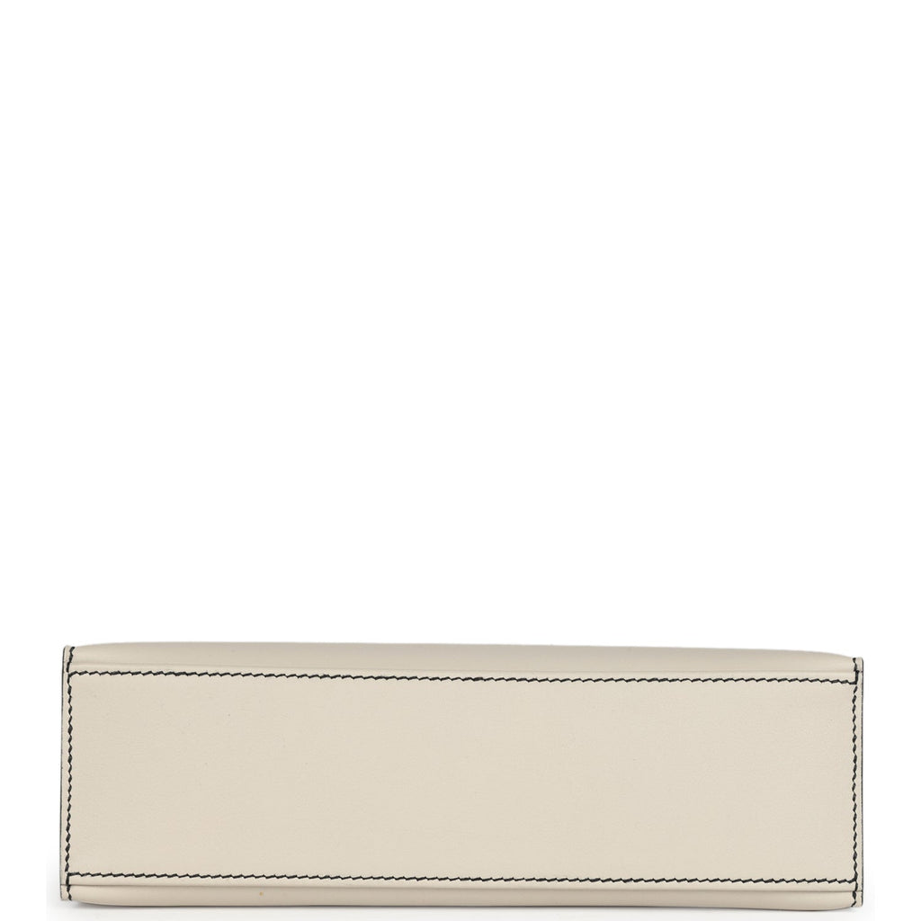 Special Order (HSS) Kelly Pochette Beton and Black Swift Gold Hardware