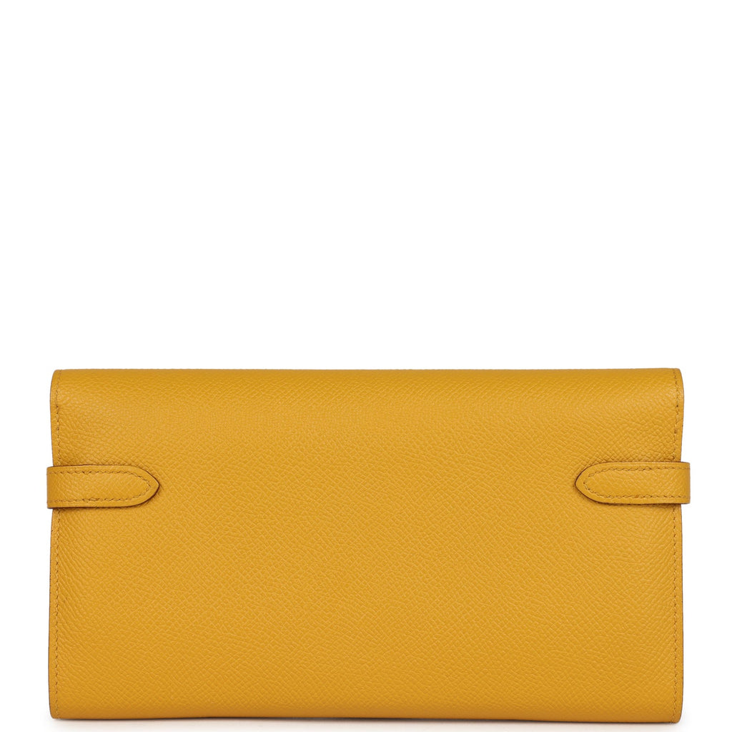 Kelly Long Wallet Jaune Ambre Epsom Gold Hardware