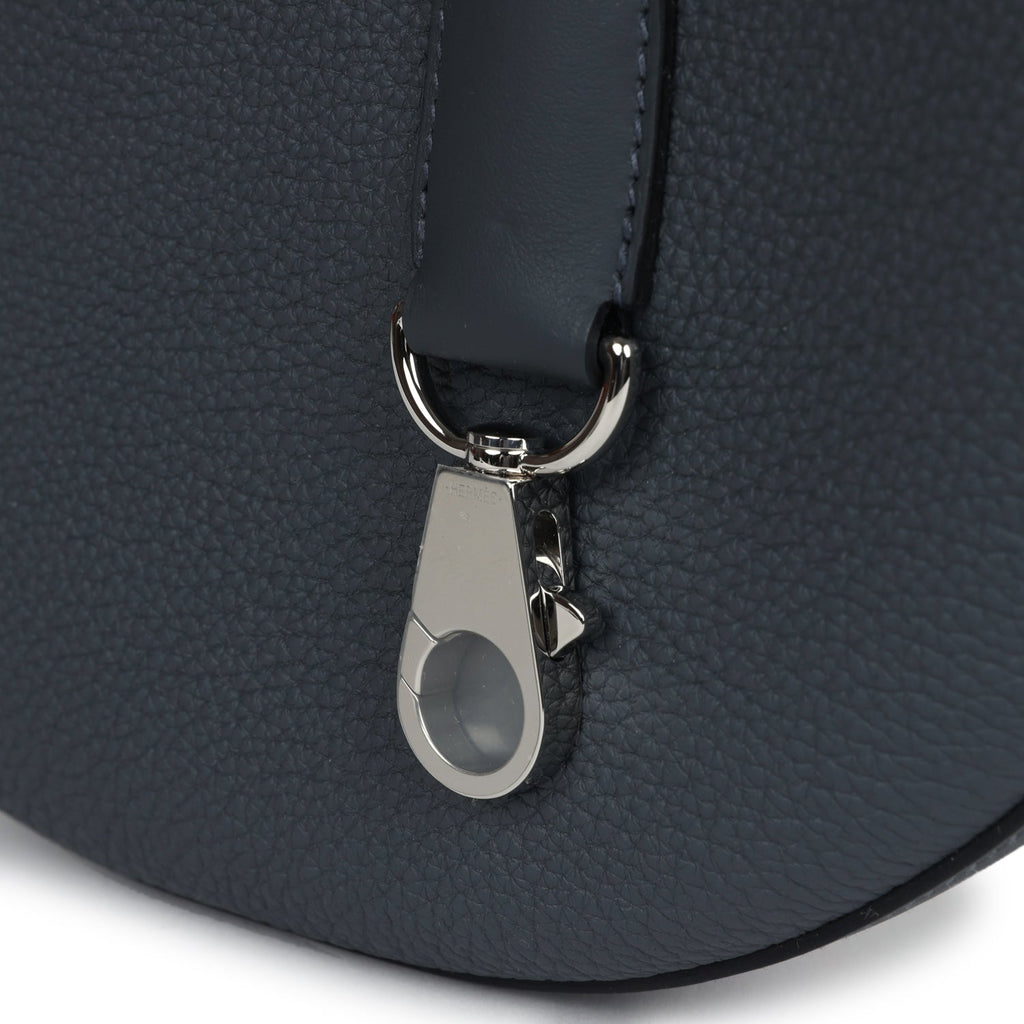 P'tit Arcon Bag Gris Misty Togo and Swift Palladium Hardware