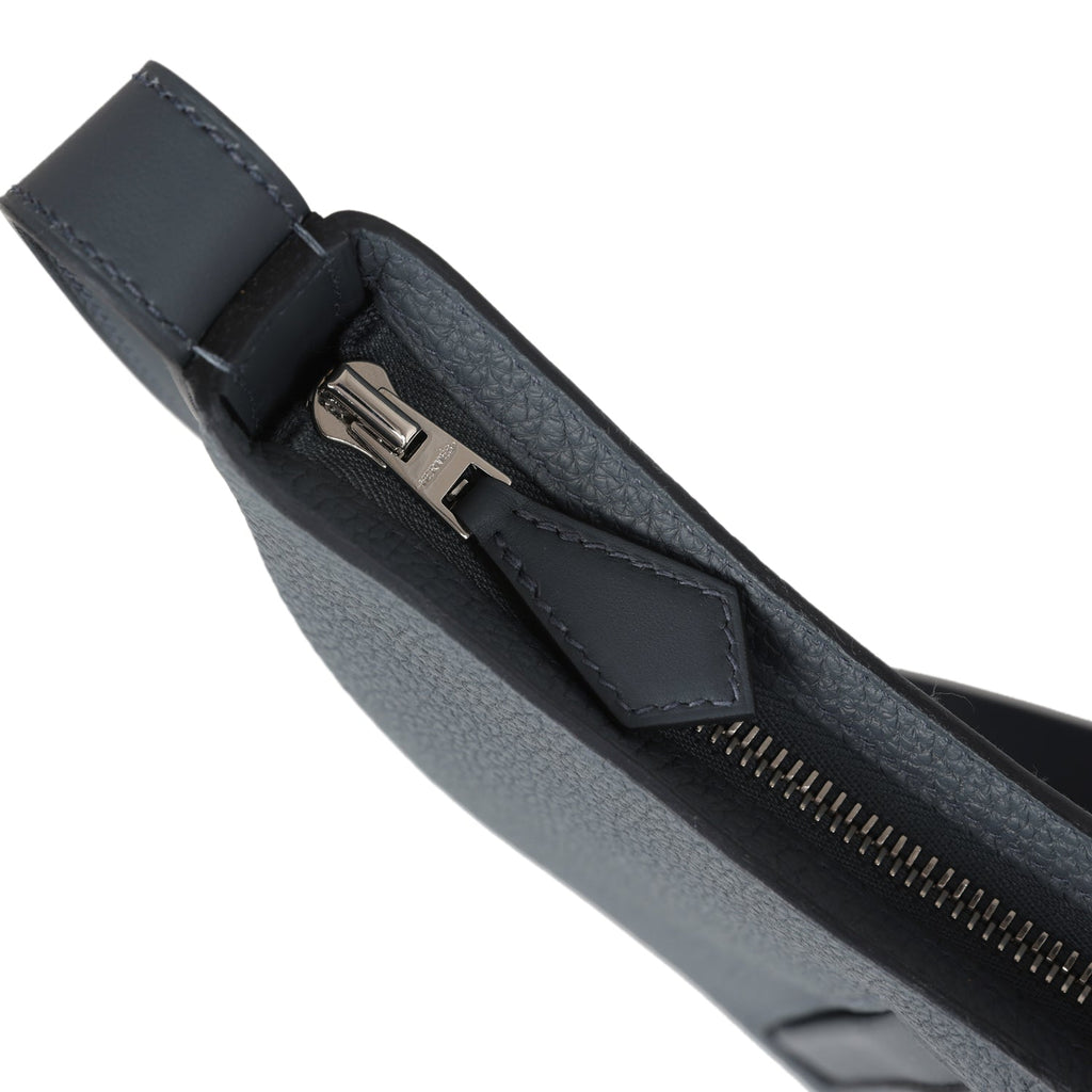 P'tit Arcon Bag Gris Misty Togo and Swift Palladium Hardware