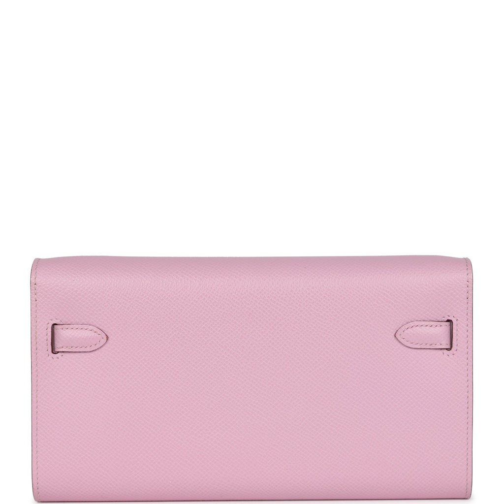 Kelly Wallet To Go Mauve Sylvestre Epsom Palladium Hardware