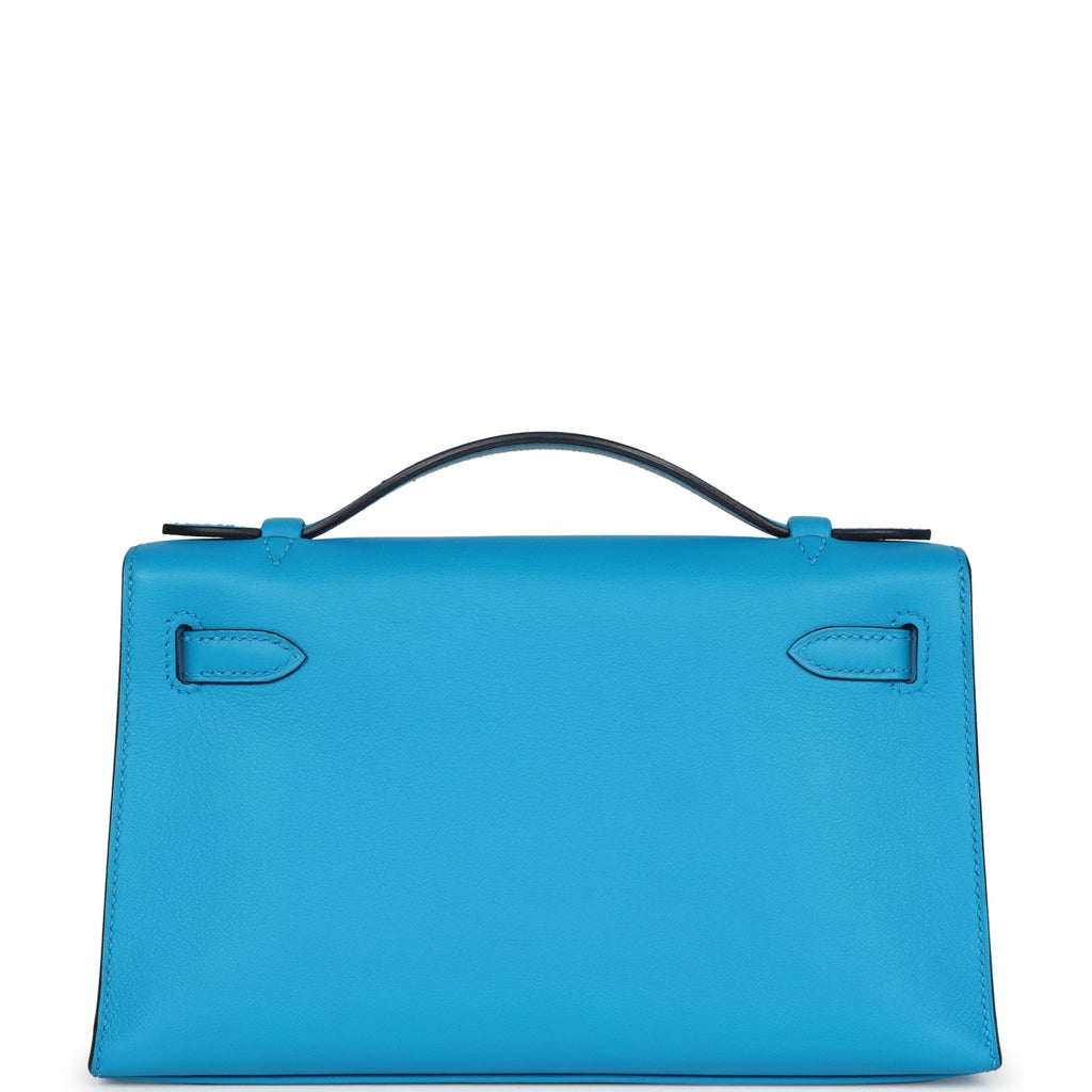 Kelly Pochette Bleu Frida Swift Gold Hardware