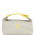 Bride A Brac Case PM Jaune Citron Plume Canvas Palladium Hardware