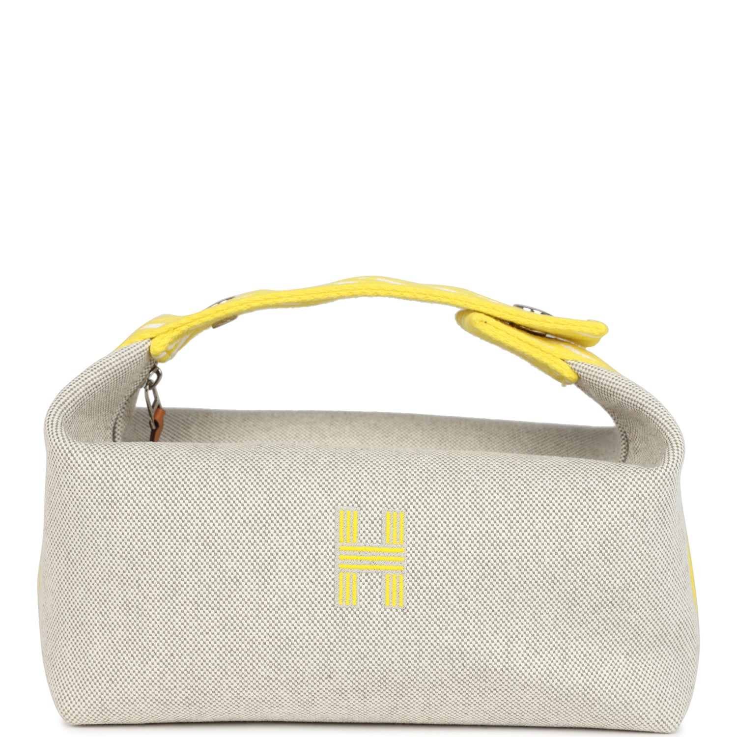Bride A Brac Case PM Jaune Citron Plume Canvas Palladium Hardware