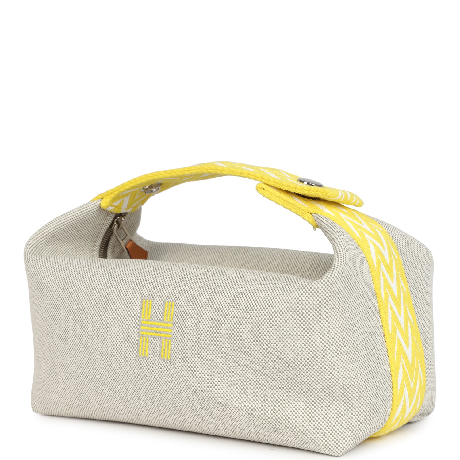 Bride A Brac Case PM Jaune Citron Plume Canvas Palladium Hardware