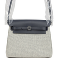 Herbag Zip 20 Mini Ecru and Ardoise Toile H Canvas and Ardoise Vache Hunter Palladium Hardware