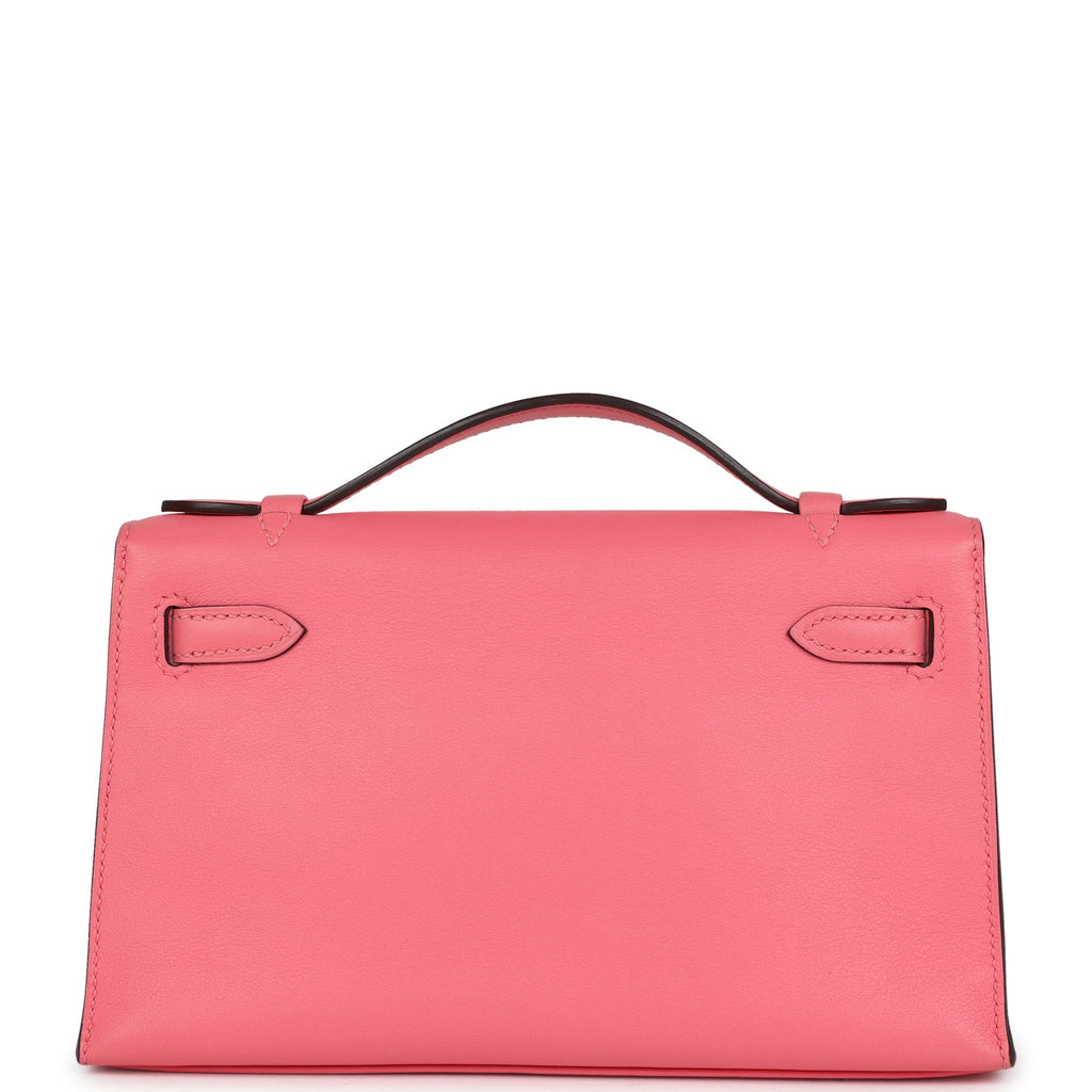 Kelly Pochette Rose Azalee Swift Gold Hardware