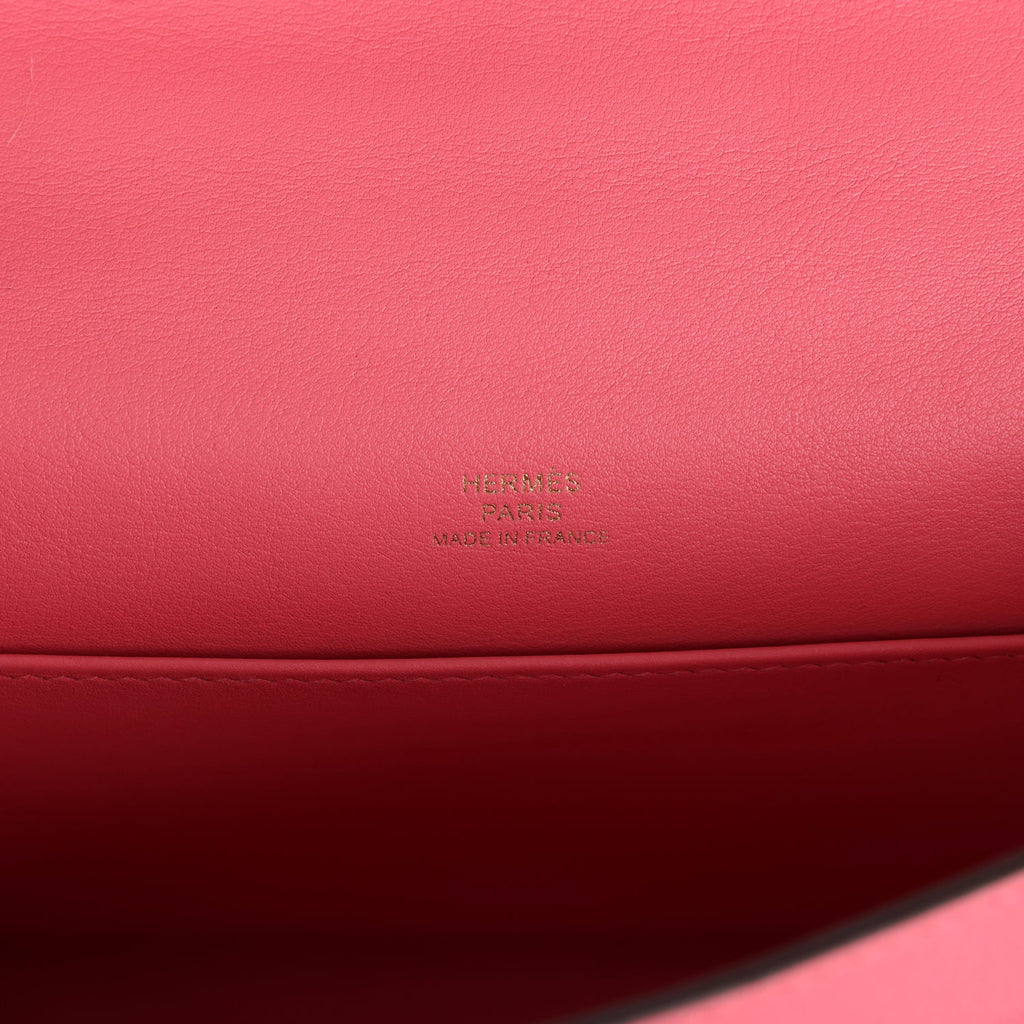 Kelly Pochette Rose Azalee Swift Gold Hardware