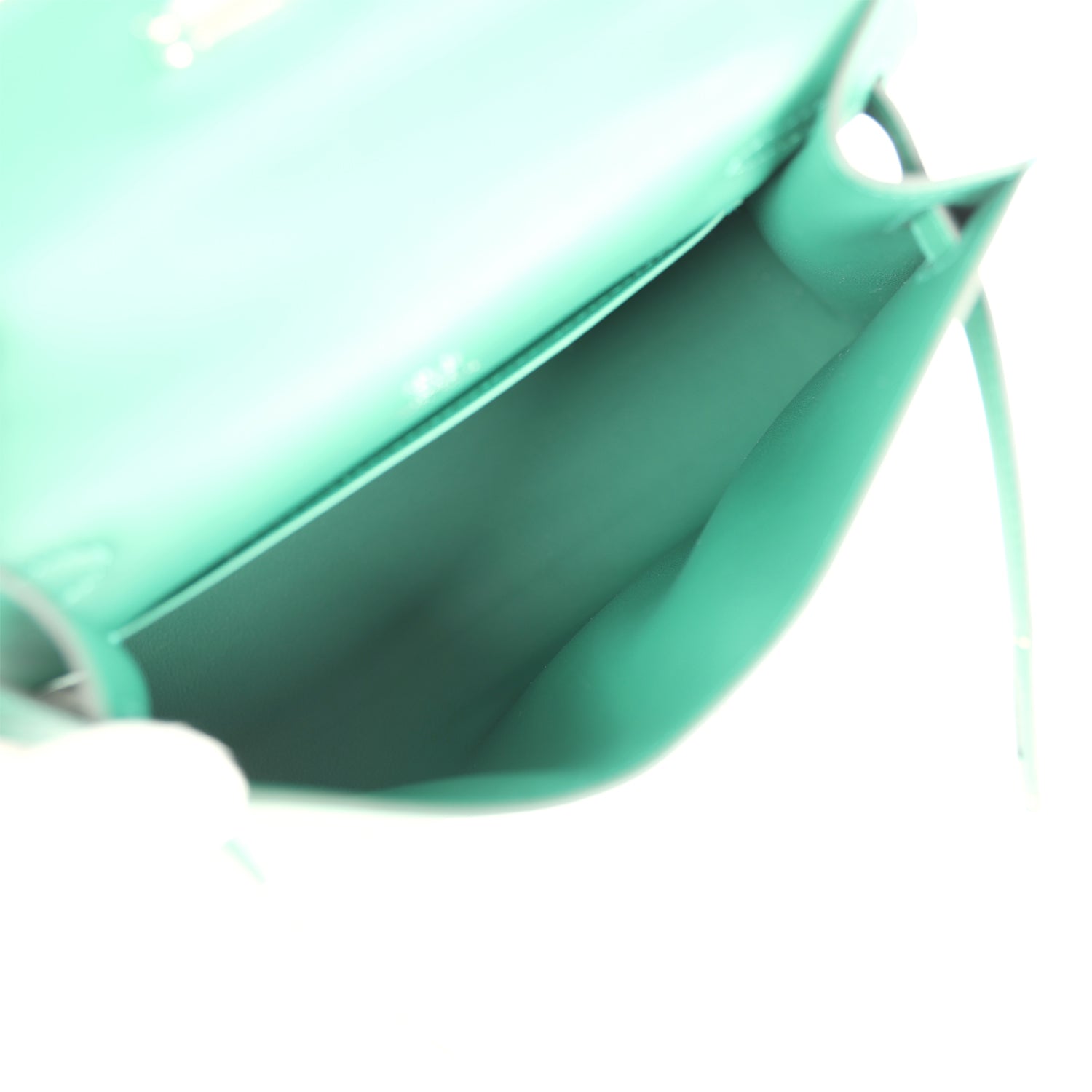 Kelly Pochette Vert Moyen Swift Palladium Hardware