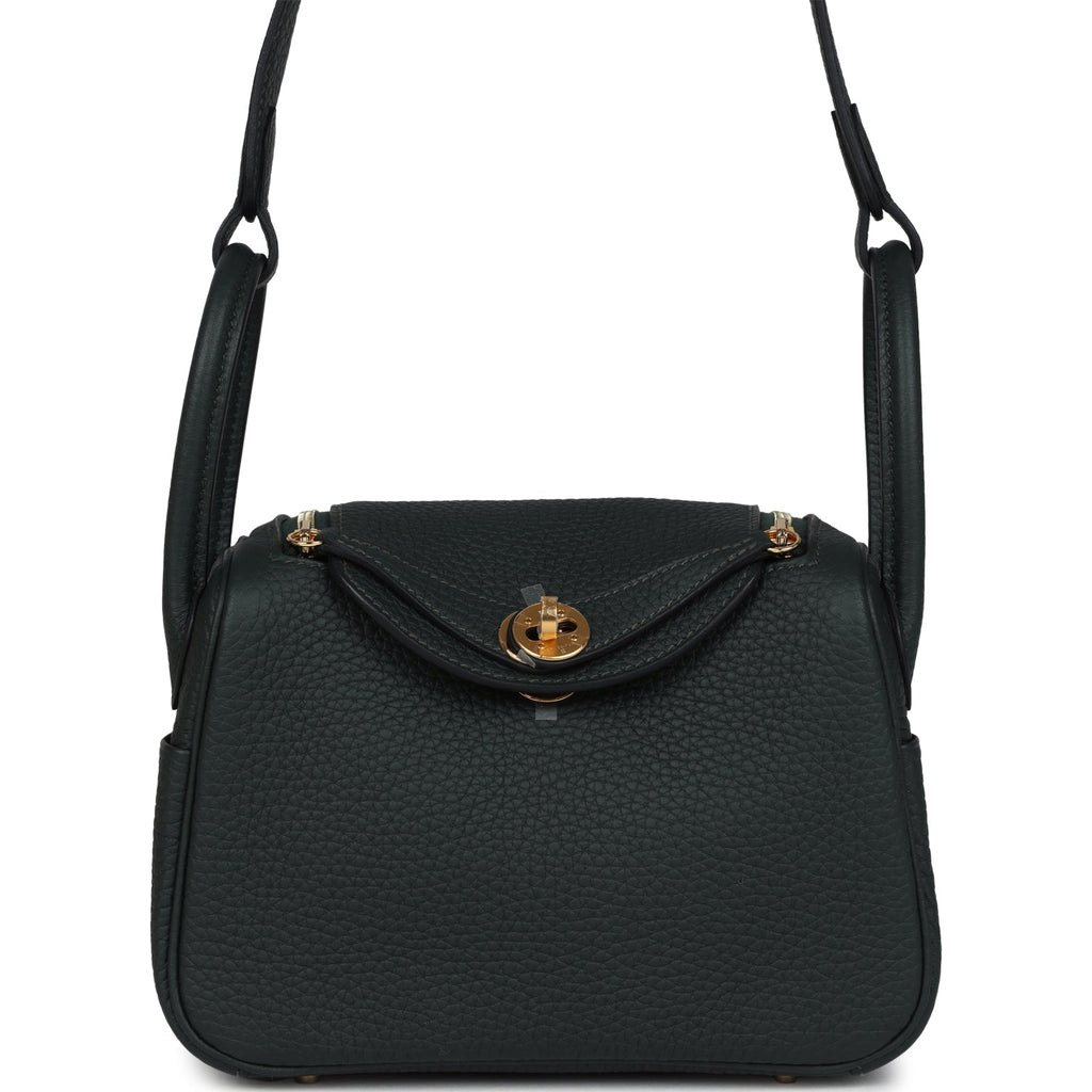 Mini Lindy II Vert Fonce Clemence Gold Hardware