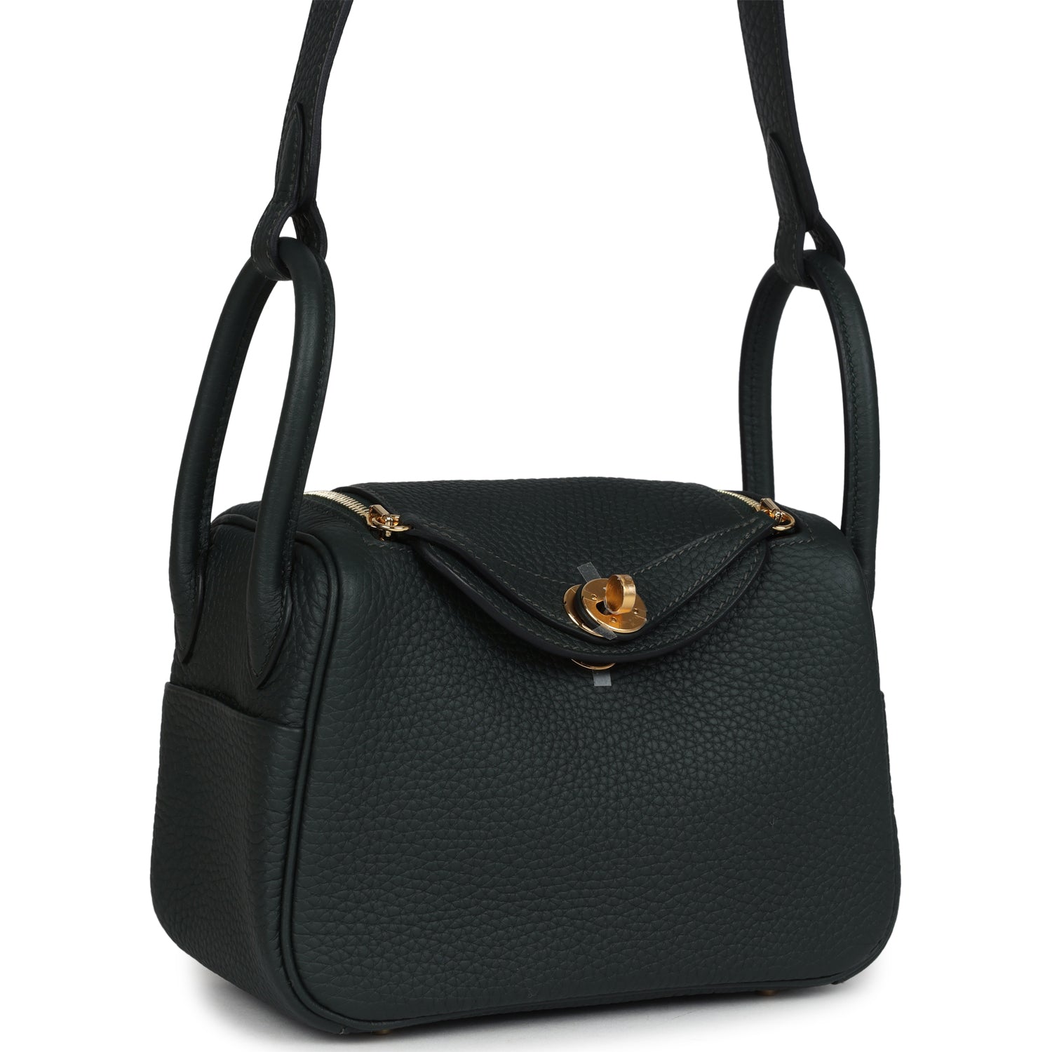 Mini Lindy II Vert Fonce Clemence Gold Hardware