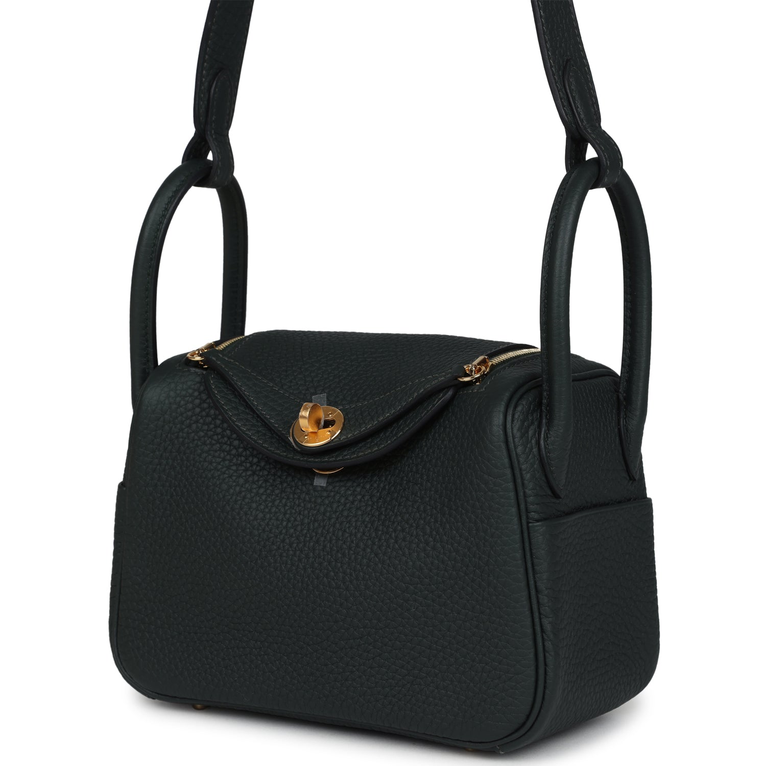 Mini Lindy II Vert Fonce Clemence Gold Hardware