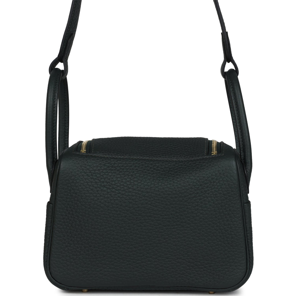 Mini Lindy II Vert Fonce Clemence Gold Hardware