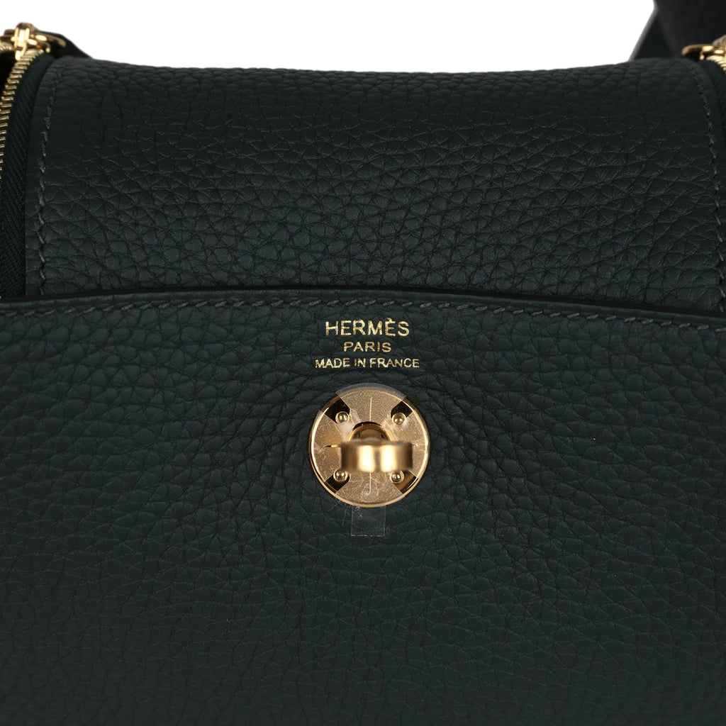 Mini Lindy II Vert Fonce Clemence Gold Hardware