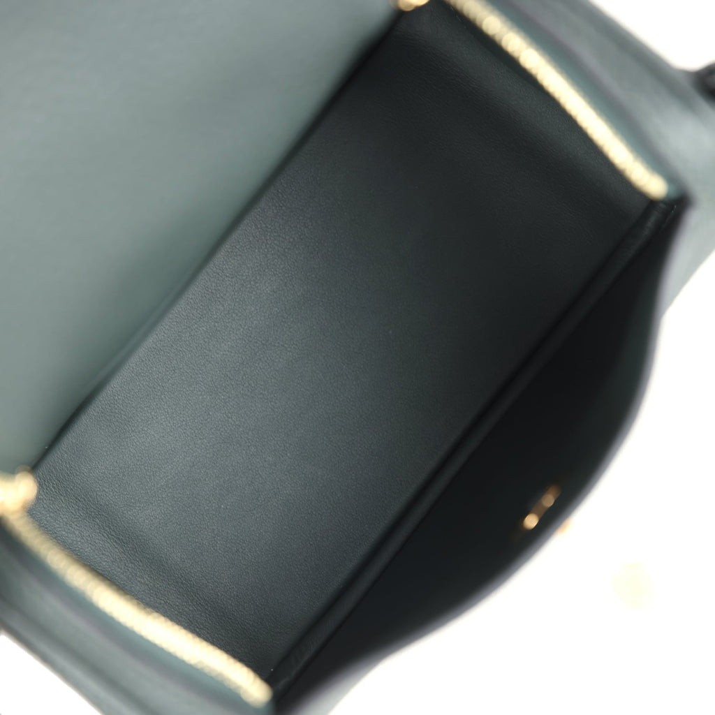 Mini Lindy II Vert Fonce Clemence Gold Hardware