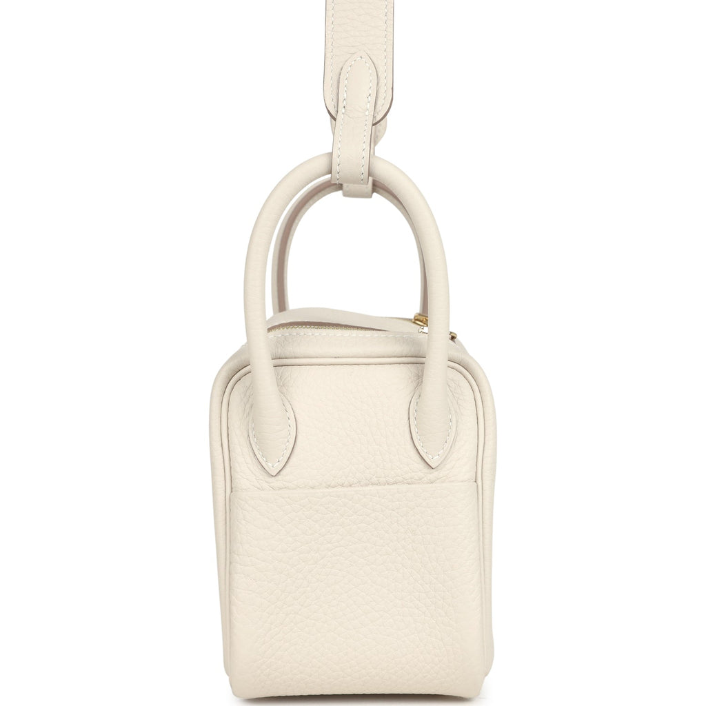 Mini Lindy II Craie Clemence Gold Hardware