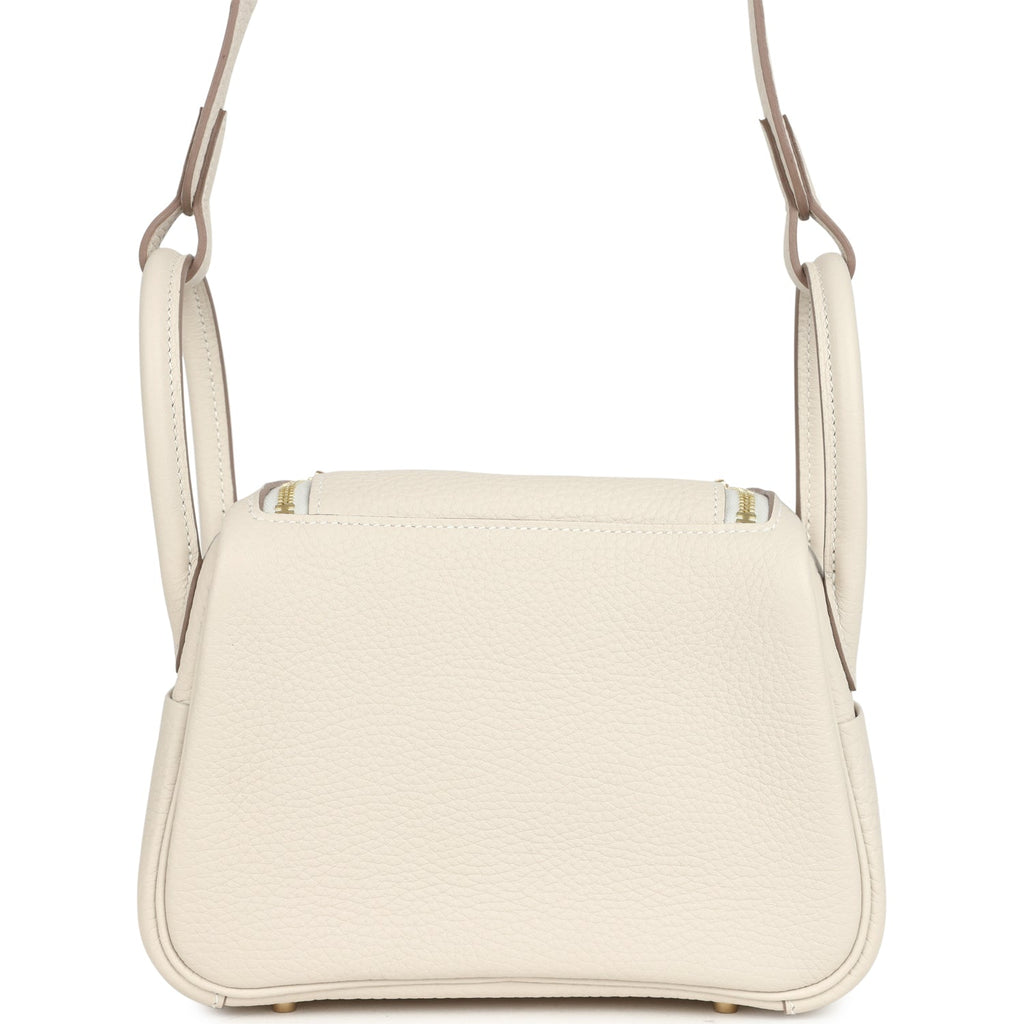 Mini Lindy II Craie Clemence Gold Hardware