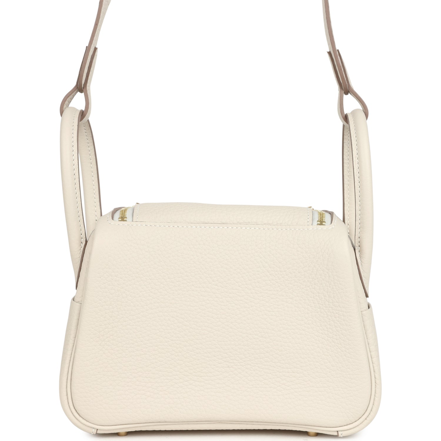 Mini Lindy II Craie Clemence Gold Hardware
