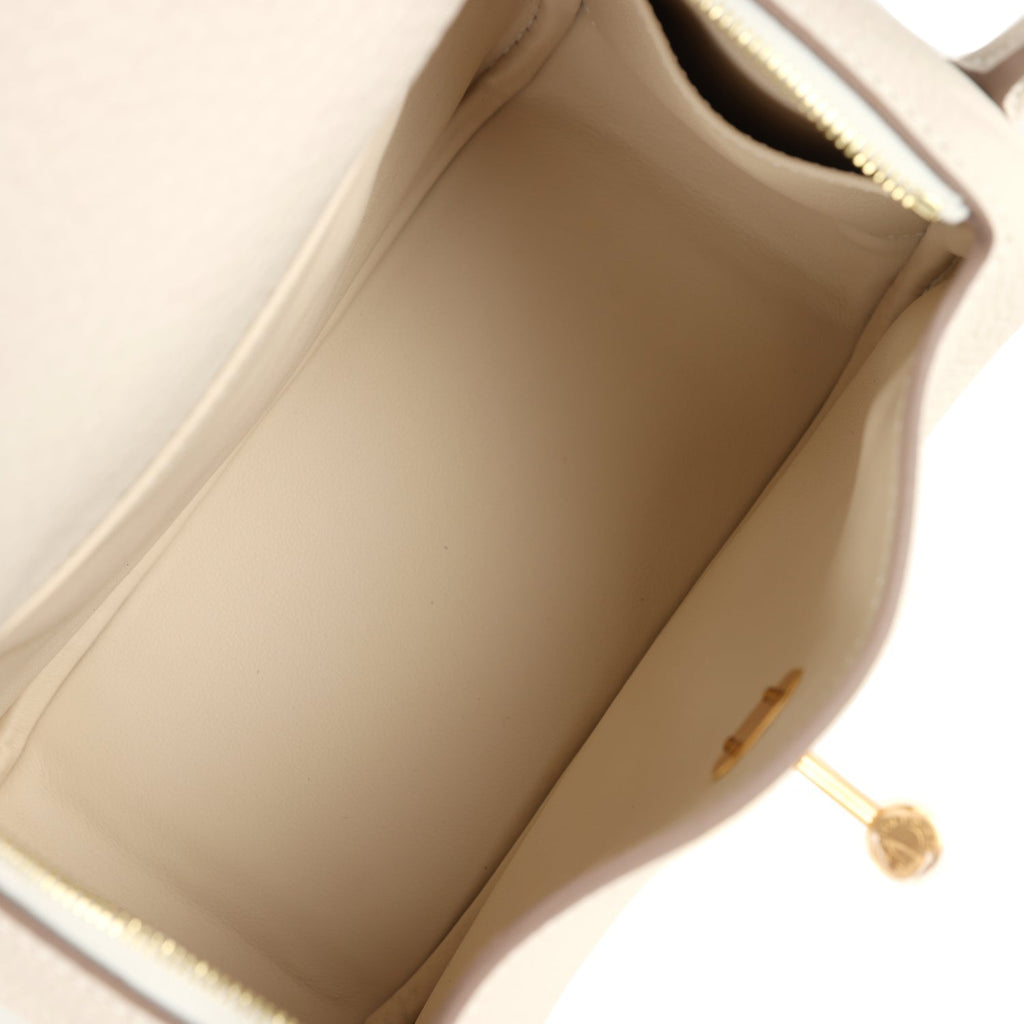 Mini Lindy II Craie Clemence Gold Hardware