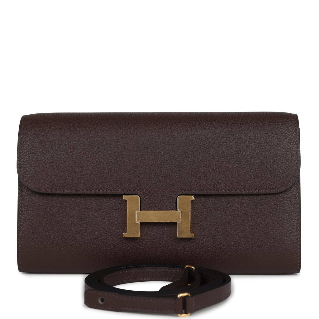 Constance Wallet To Go  Moka Evercolor Gold Hardware