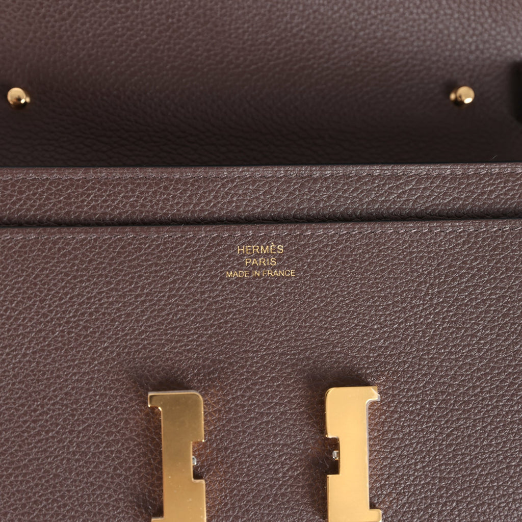 Constance Wallet To Go  Moka Evercolor Gold Hardware