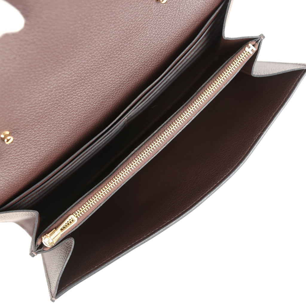 Constance Wallet To Go  Moka Evercolor Gold Hardware